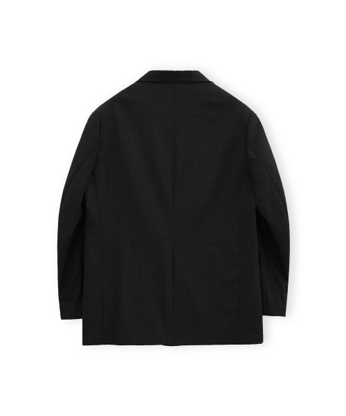 Wool Single Jacket, Black