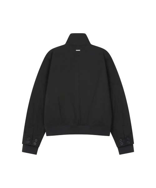 Asymmetric bomber jacket BLACK