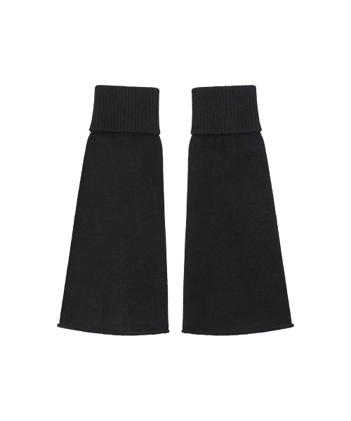 Button loop leg warmer BLACK