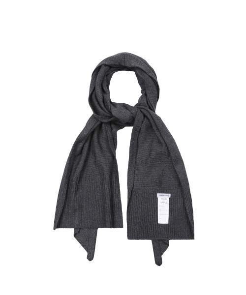 Two tie detail muffler CHARCOAL