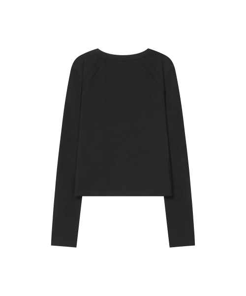 Reverse overlock long sleeve BLACK