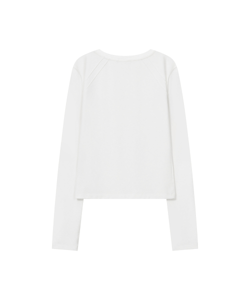 Reverse overlock long sleeve WHITE