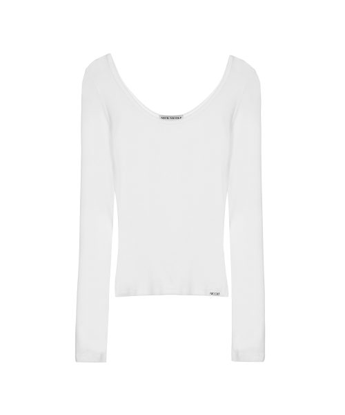 LAYERED BOAT NECK TOP_IVORY