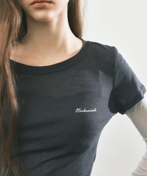 CONTRAST LAYERED TOP_CHARCOAL