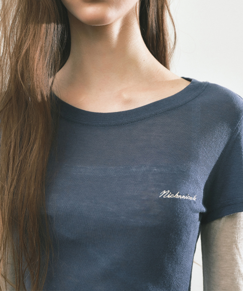 CONTRAST LAYERED TOP_NAVY