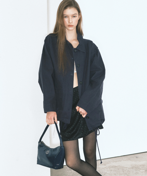 WASHED COTTON WORK JACKET_NAVY