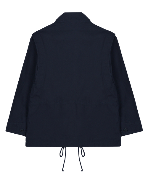 WASHED COTTON WORK JACKET_NAVY