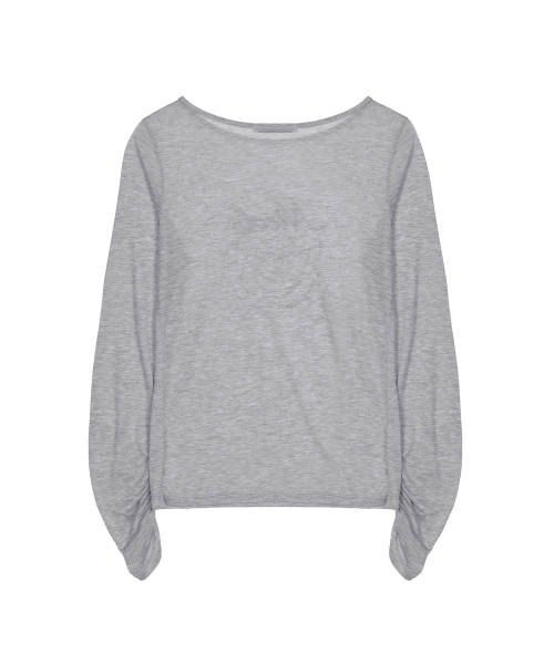 NICOLE ROSE SHIRRING TOP_MELANGE