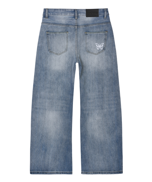 VINTAGE DISTRESSED DENIM PANTS_BLUE