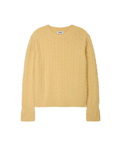 CORSET CUFF CABLE KNIT YELLOW