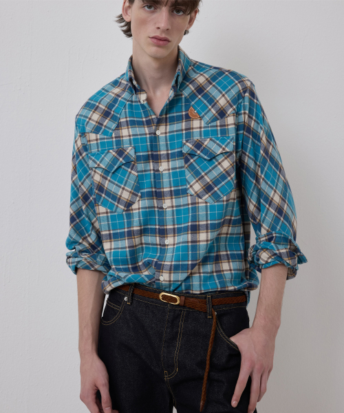 IVY WESTERN SHIRT BLUE