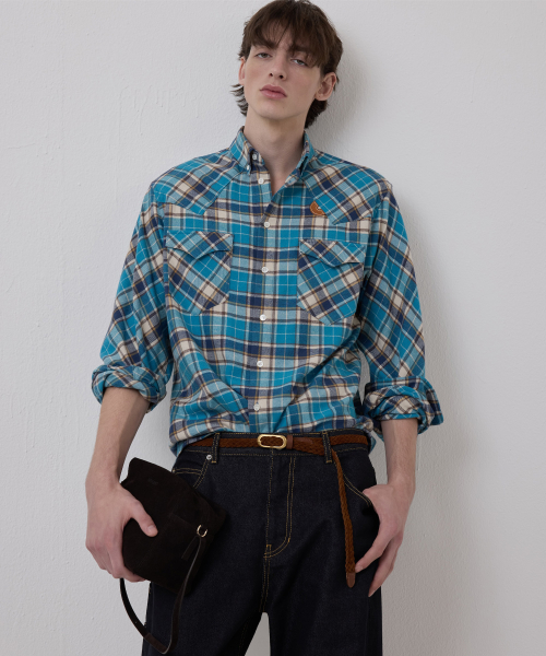 IVY WESTERN SHIRT BLUE
