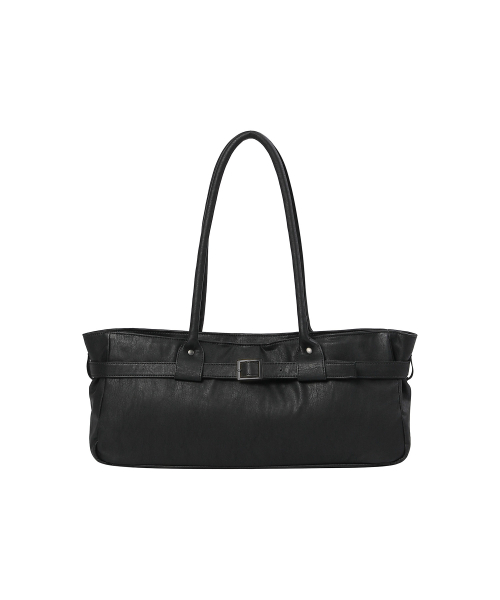 Classic belted shoulder bag BLACK