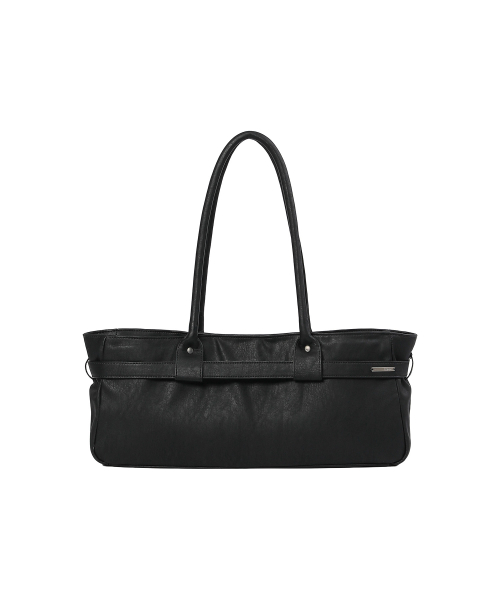 Classic belted shoulder bag BLACK