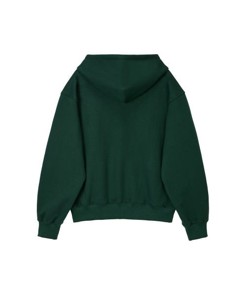 LONELY/LOVELY FLUFF HOODIE ZIP-UP GREEN NAVY