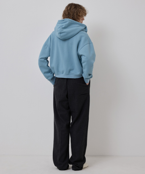 LONELY/LOVELY CROP HOODIE ZIP-UP SKY BLUE