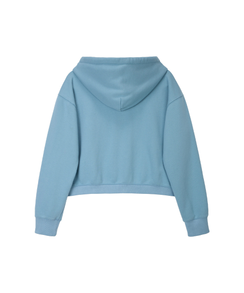 LONELY/LOVELY CROP HOODIE ZIP-UP SKY BLUE