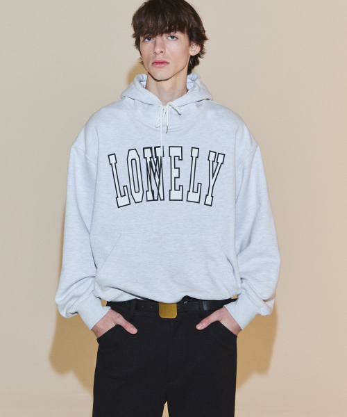 LONELY/LOVELY FLUFF HOODIE ASH GRAY