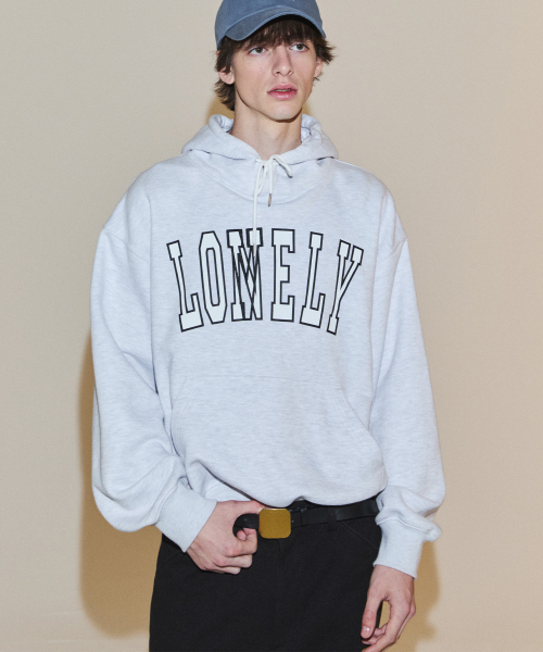 LONELY/LOVELY FLUFF HOODIE ASH GRAY