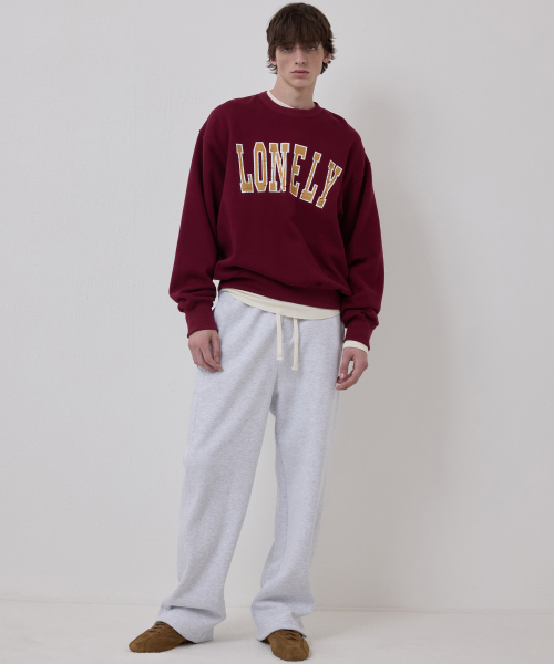 LONELY/LOVELY CRACK SWEATSHIRT BURGUNDY