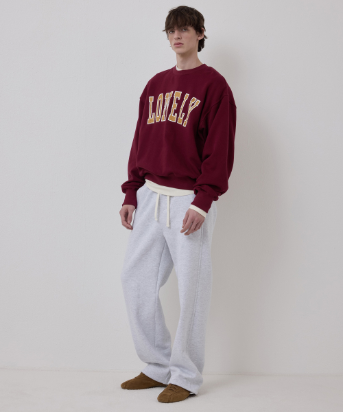 LONELY/LOVELY CRACK SWEATSHIRT BURGUNDY