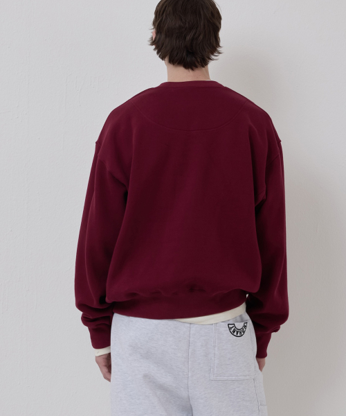 LONELY/LOVELY CRACK SWEATSHIRT BURGUNDY