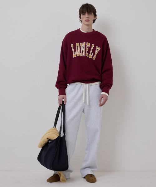 LONELY/LOVELY CRACK SWEATSHIRT BURGUNDY
