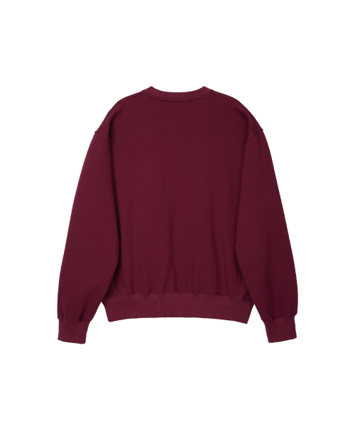 LONELY/LOVELY CRACK SWEATSHIRT BURGUNDY