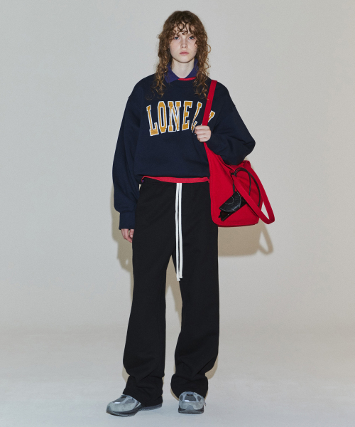 LONELY/LOVELY CRACK SWEATSHIRT NAVY