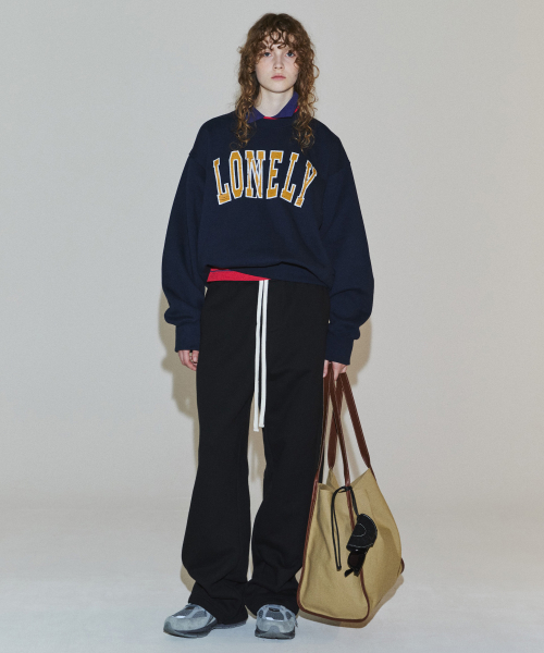 LONELY/LOVELY CRACK SWEATSHIRT NAVY