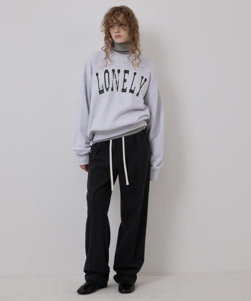 LONELY/LOVELY CRACK SWEATSHIRT ASH GRAY