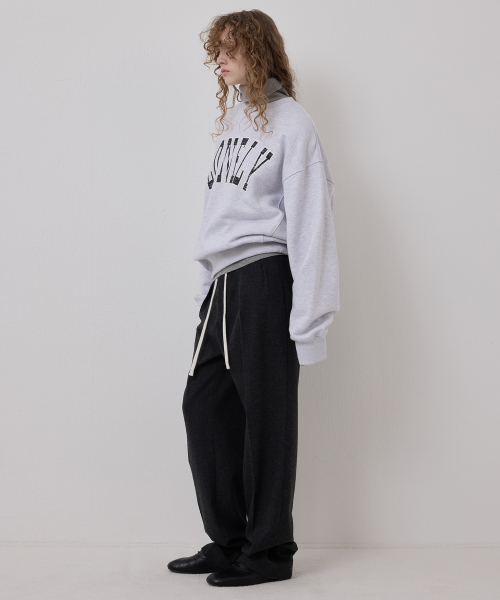 LONELY/LOVELY CRACK SWEATSHIRT ASH GRAY