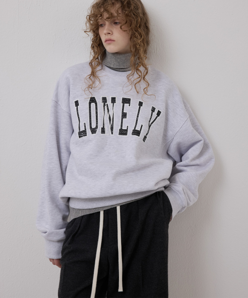 LONELY/LOVELY CRACK SWEATSHIRT ASH GRAY