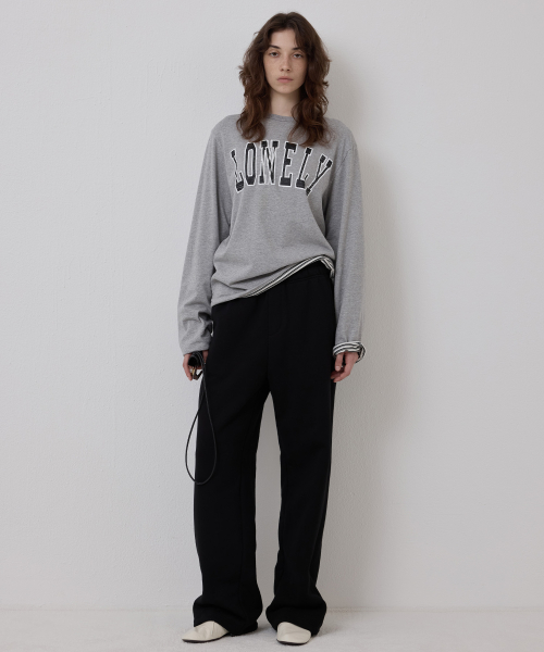 LONELY/LOVELY REVERSIBLE LONG SLEEVE T-SHIRT GRAY