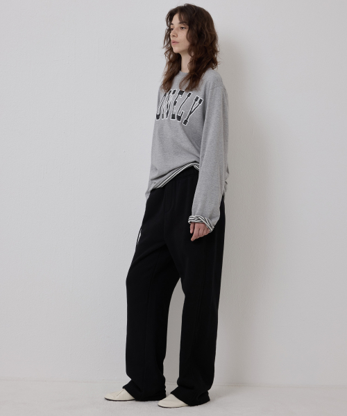 LONELY/LOVELY REVERSIBLE LONG SLEEVE T-SHIRT GRAY