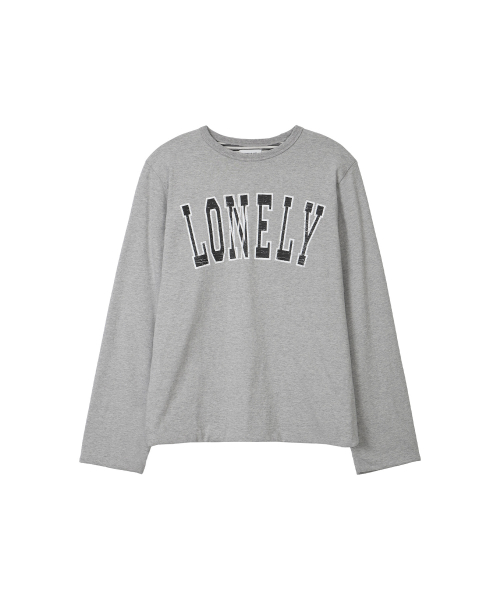 LONELY/LOVELY REVERSIBLE LONG SLEEVE T-SHIRT GRAY