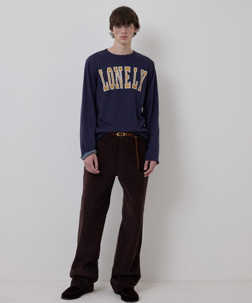 LONELY/LOVELY REVERSIBLE LONG SLEEVE T-SHIRT NAVY