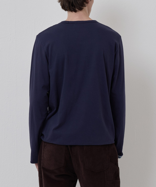 LONELY/LOVELY REVERSIBLE LONG SLEEVE T-SHIRT NAVY