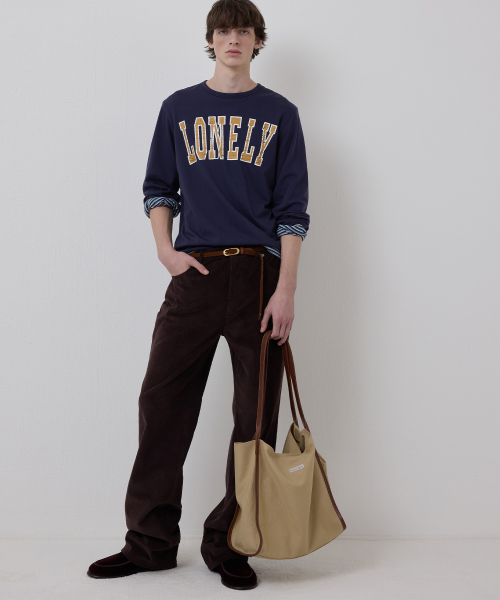 LONELY/LOVELY REVERSIBLE LONG SLEEVE T-SHIRT NAVY