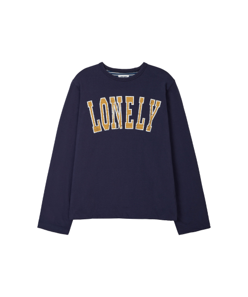 LONELY/LOVELY REVERSIBLE LONG SLEEVE T-SHIRT NAVY