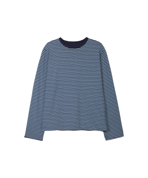 LONELY/LOVELY REVERSIBLE LONG SLEEVE T-SHIRT NAVY