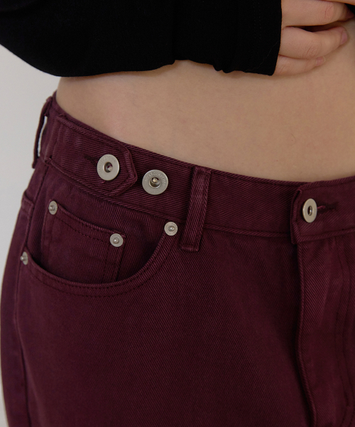 Rudy dyeing denim pants - Burgundy