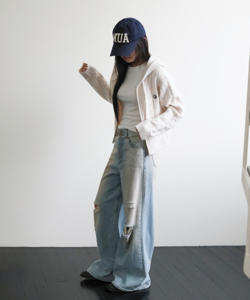 ARCH LOGO POINT BALL CAP [NAVY]