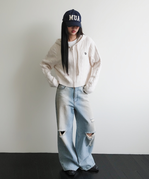 ARCH LOGO POINT BALL CAP [NAVY]