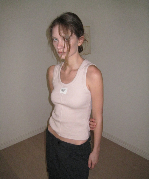 Dusk ribbed sleeveless - Dusty Pink