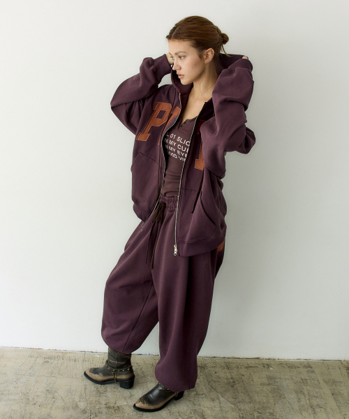 PNTS Soft Zip-up Hoodie (WINE)