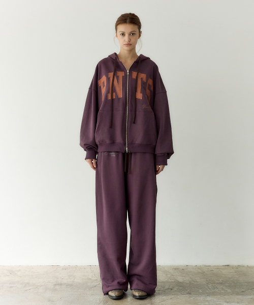 PNTS Soft Zip-up Hoodie (WINE)