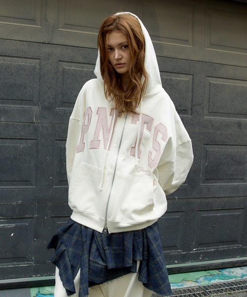 PNTS Soft Zip-up Hoodie (IVORY)