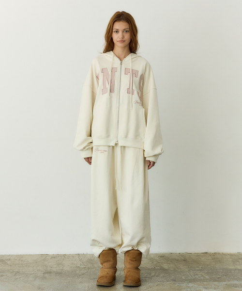 PNTS Soft Zip-up Hoodie (IVORY)