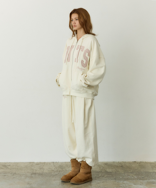 PNTS Soft Zip-up Hoodie (IVORY)
